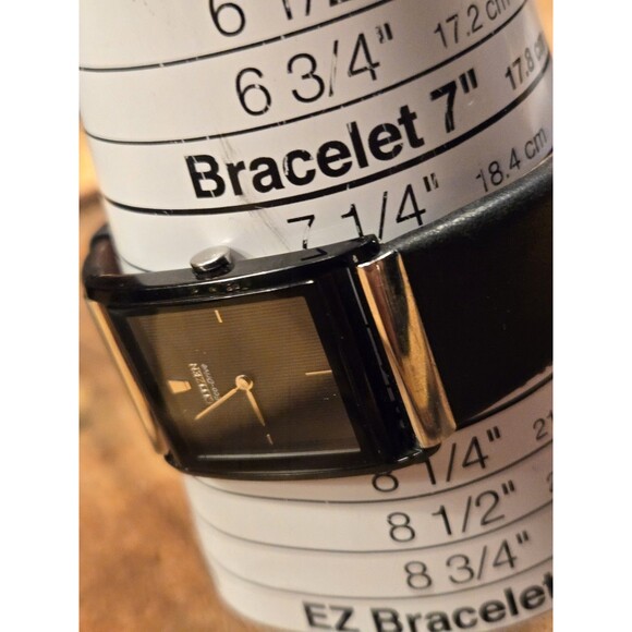 Citizen Eco Drive Watch Men's B023-S036577 Black Leather Strap Working - Picture 4 of 10